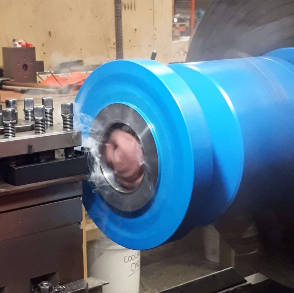 lathe raised face repair